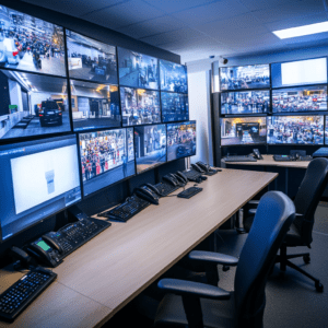 security guard service - high tech security control room