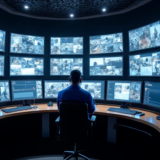 security guard service - high-tech control room